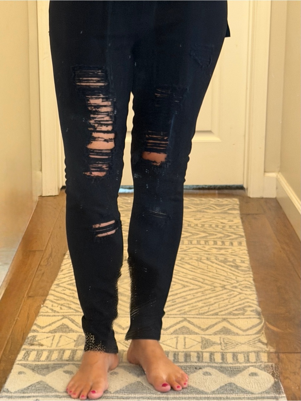 Joe's Jeans Black Ripped Women's Skinny Jeans